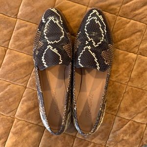Madewell Leather Snakeskin Loafers 7